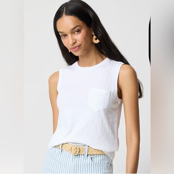 J. Crew Factory Tops - J crew Girlfriend pocket tank top XS**